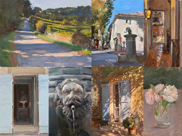 daily painting titled October workshop demos