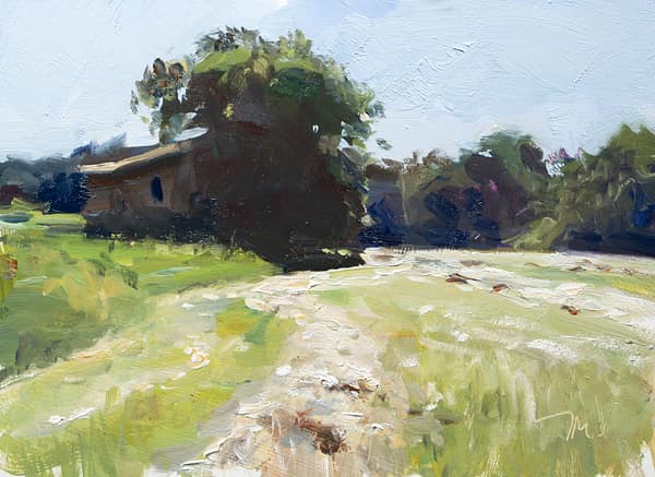 Mown hay, Crillon le Brave, painted 31 May 2026