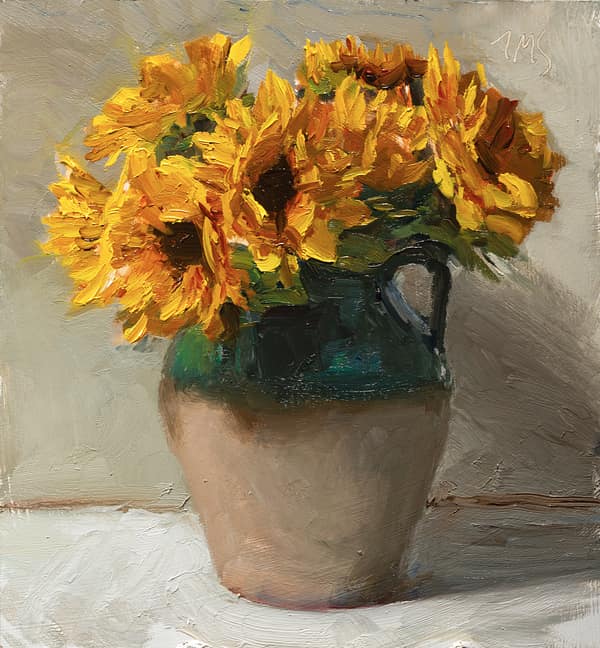 Sunflowers, painted 15 June 2026