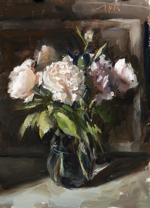 Vase of peonies, painted 18 June 2026