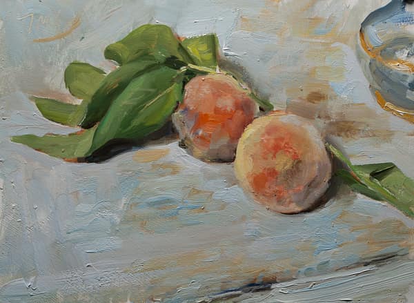 Peaches from the tree, painted 25 June 2026