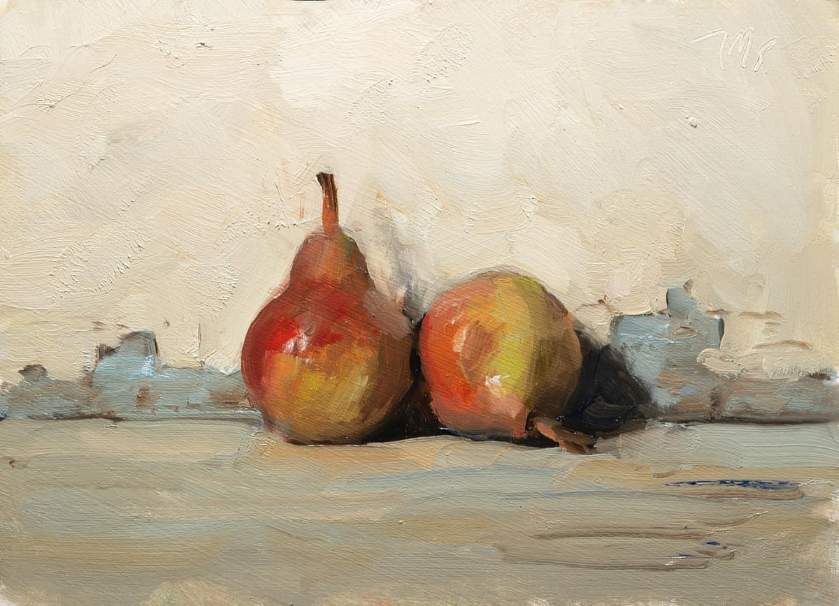 Daily painting: Two pears