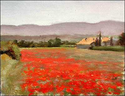 daily painting titled Poppy Field