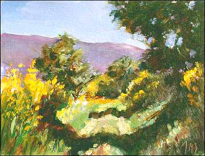 daily painting titled Chemin aux Jacomets, Late Spring