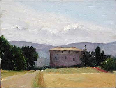 daily painting titled House Near Mazan