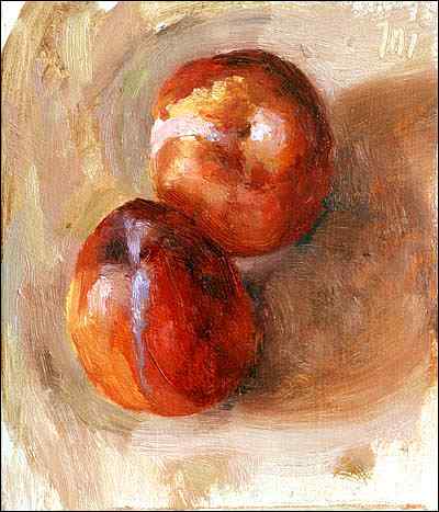 daily painting titled Two Plums