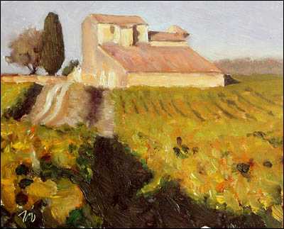 daily painting titled A House in the Vines (September Morning)