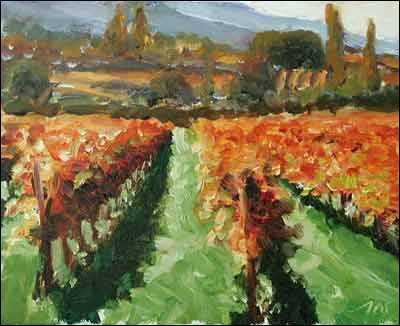 daily painting titled Autumn, Nr. Beaumont de Ventoux