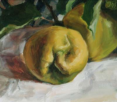 daily painting titled Quinces no.2