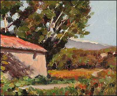 daily painting titled Cabanon near Crillon-le-Brave