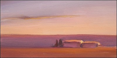 daily painting titled Evening Sky, Mas near Crillon-le-Brave