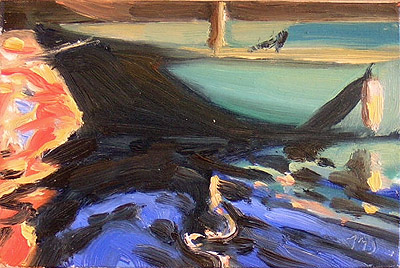 daily painting titled Boats at Martigues