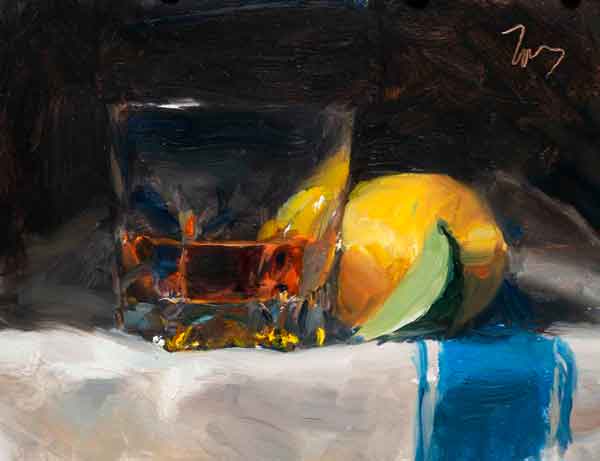Whisky and lemon
