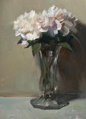 Vase of Peonies