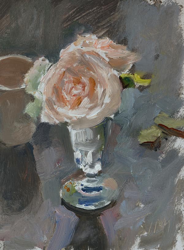 Roses in a glass vase